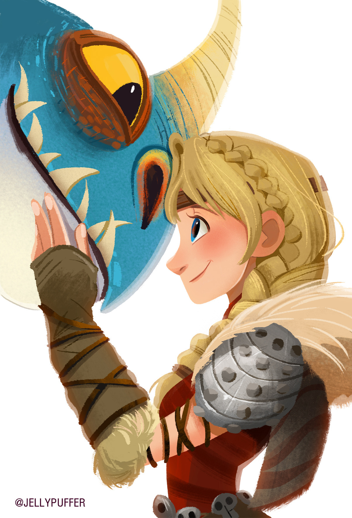 Soulmates - Art, How to train your dragon, Gromgild, Astrid, The Dragon