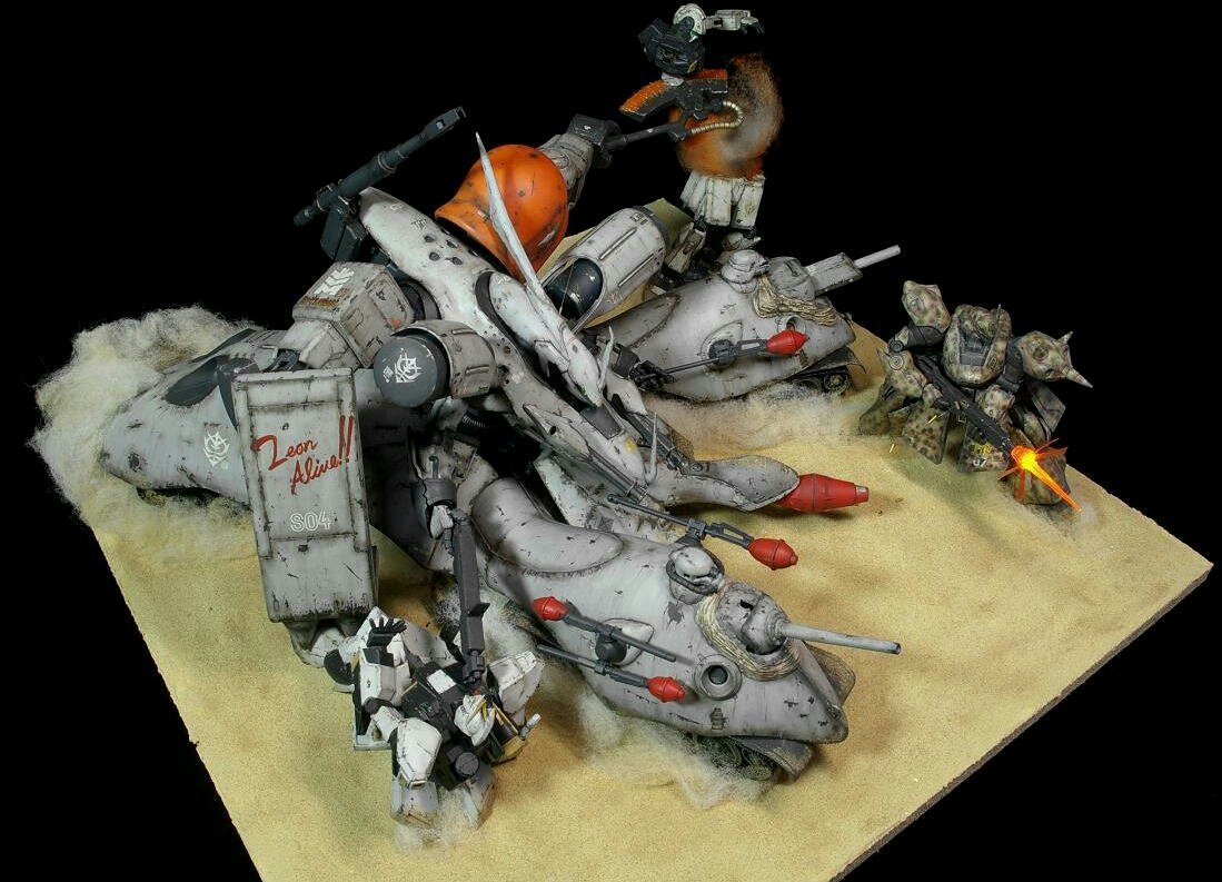 Works of Japanese Gunpla-modelers - Stand modeling, Models, Gundam, Gunpla, OBHR, Longpost