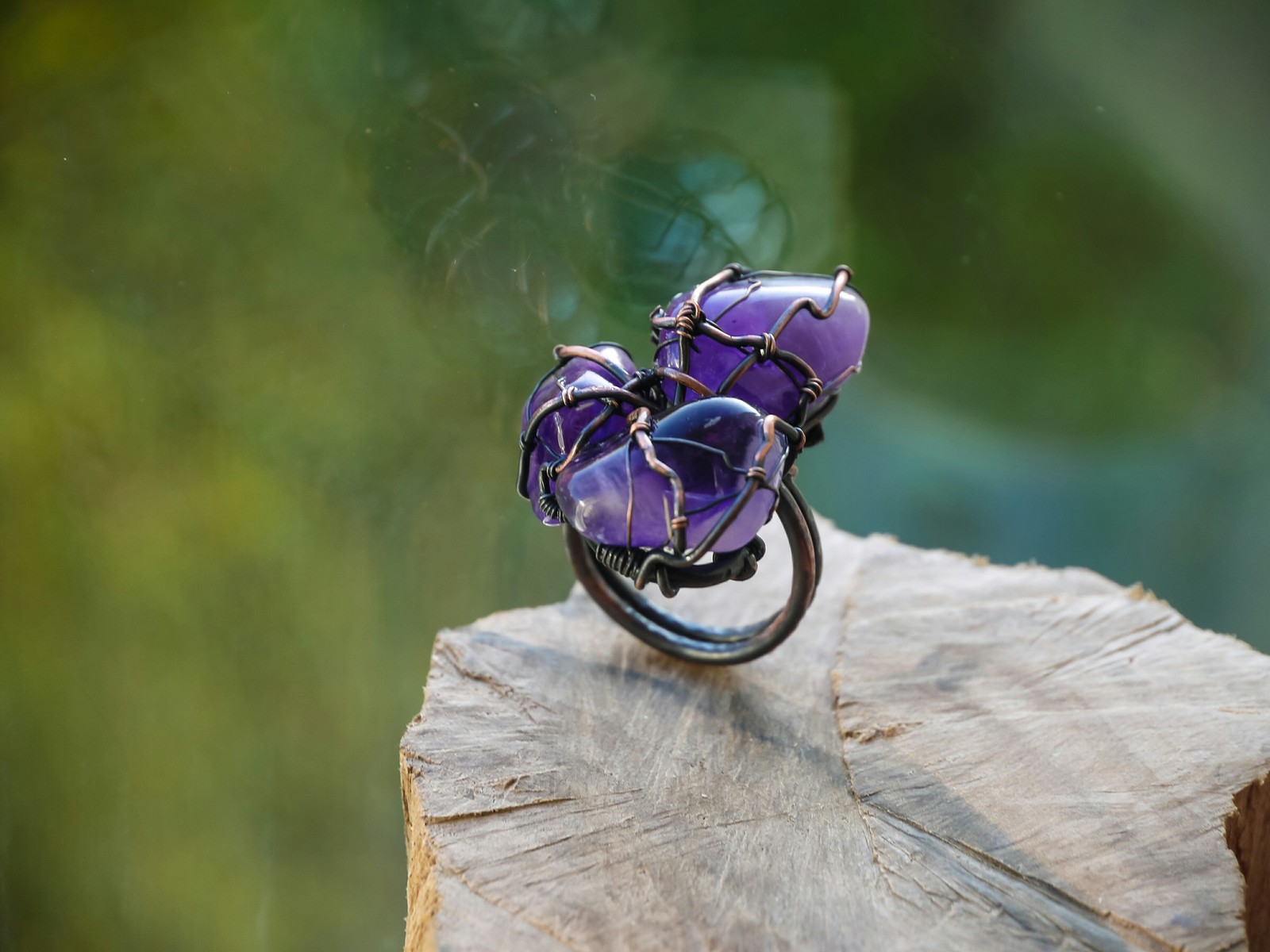 Massive rings with stones - My, Needlework without process, Ring, Decoration, Longpost