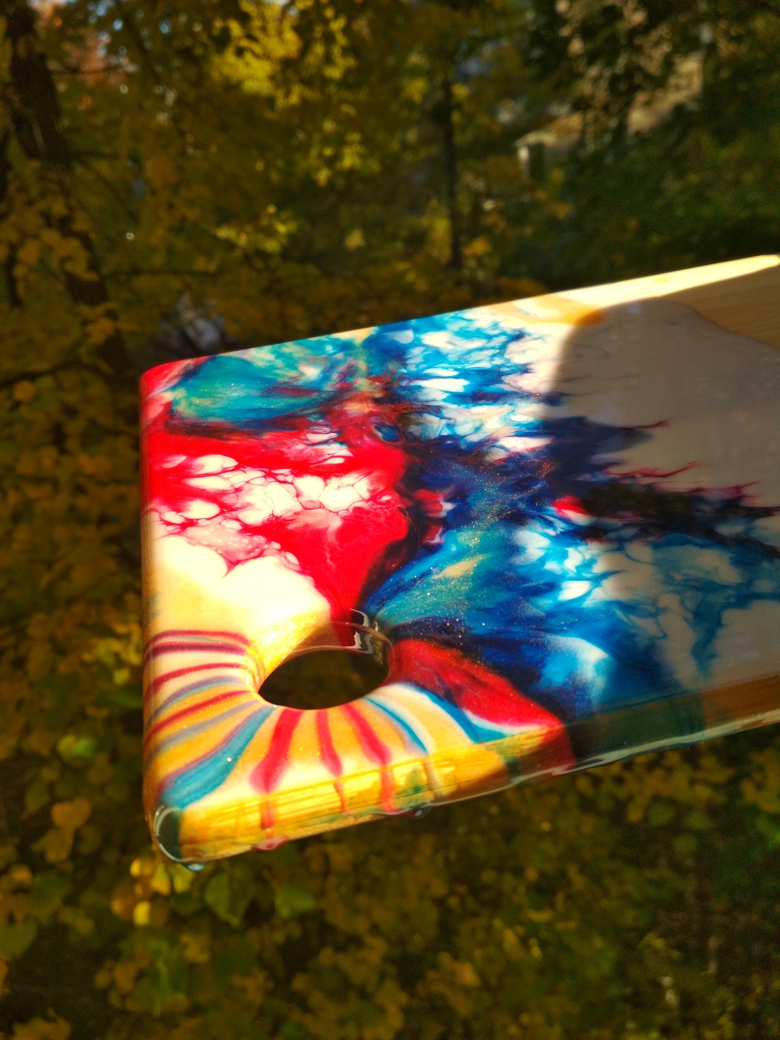 Resin on a cutting board? Decor in the kitchen. - My, Cutting board, Epoxy resin, Resin, Resinart, Longpost