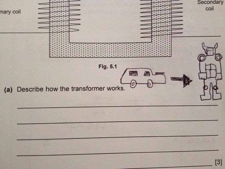 Describe the principle of the transformer - Wordplay, Humor, Transformers, Test