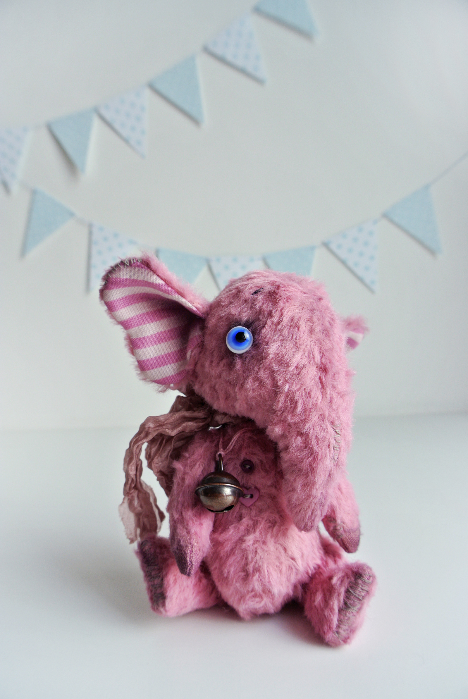 Pink Elephant - My, Needlework without process, Longpost, Soft toy