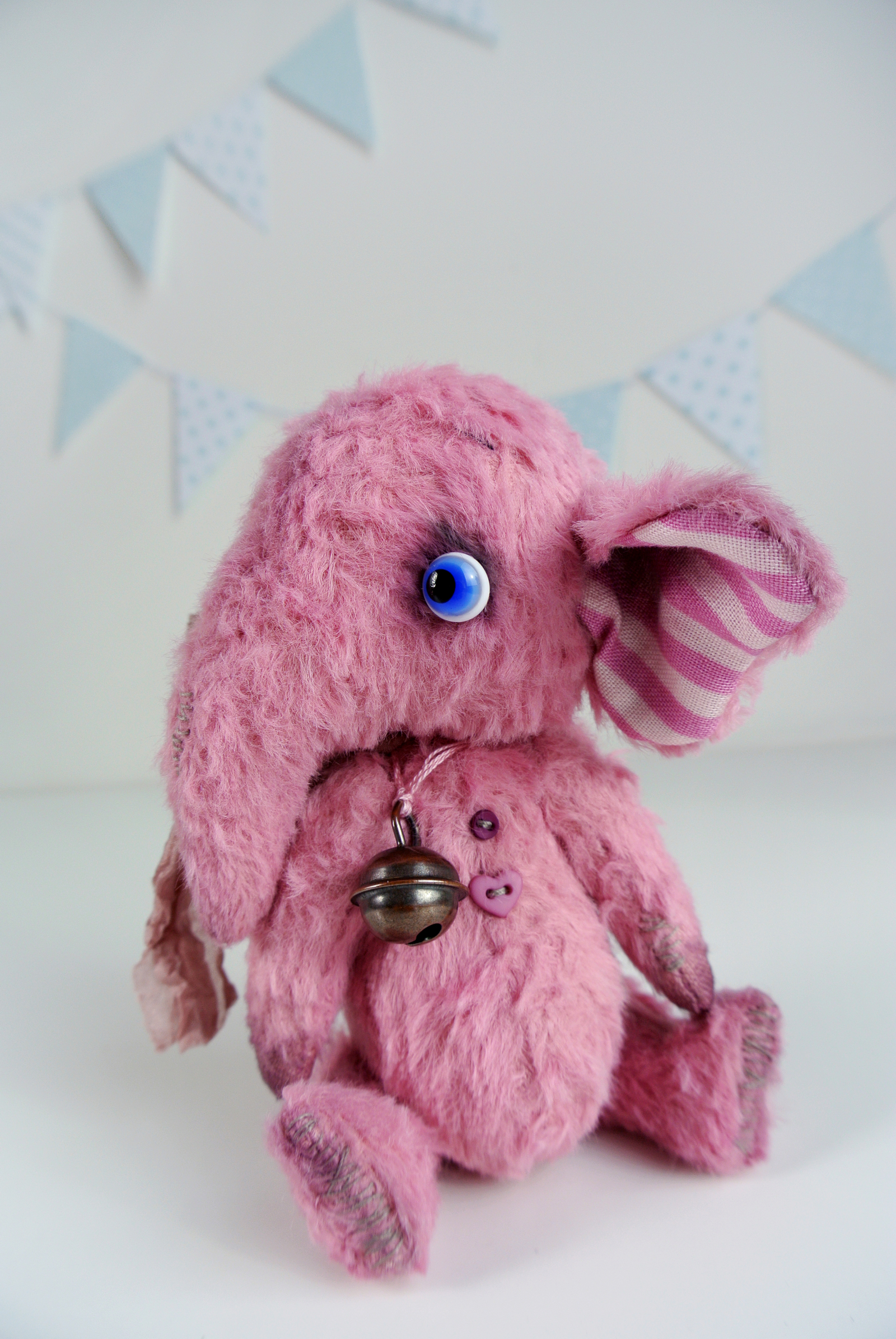 Pink Elephant - My, Needlework without process, Longpost, Soft toy