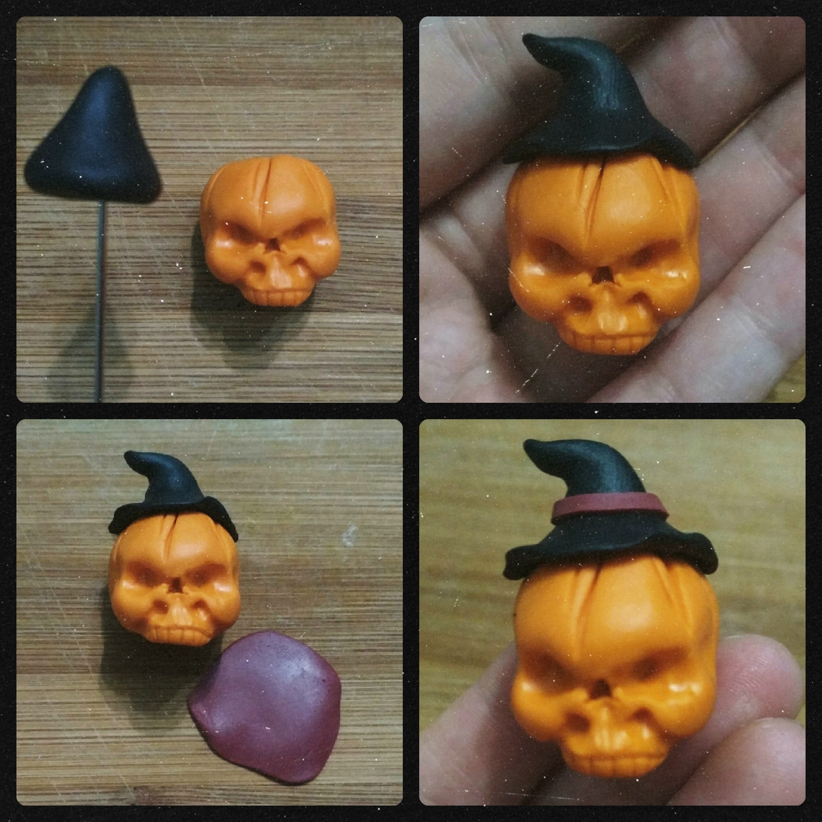 MK on Pumpkins for the bright holiday of Halloween - My, Needlework with process, , Polymer clay, Halloween pumpkin, Magnets, Halloween, Longpost