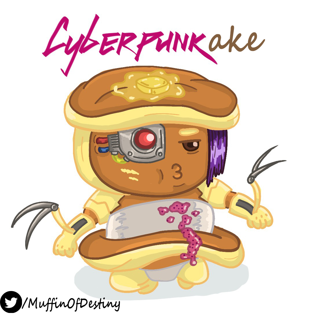 CyberPancake - My, Cyberpunk 2077, Punk rock, Pancake, Crap, 