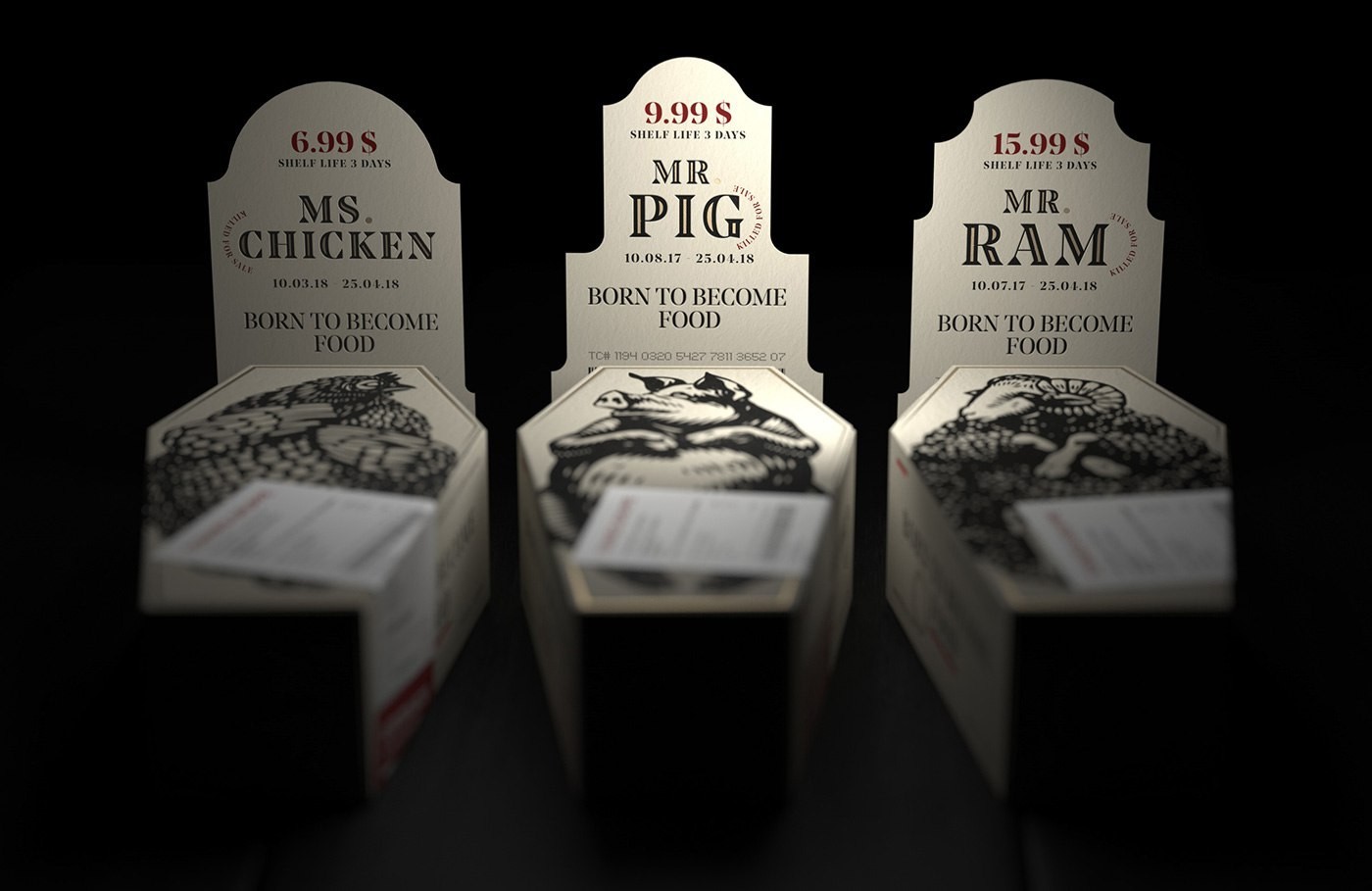 When the packaging design for meat is developed by a vegan. - Meat, Design, Vegan, Interesting, Advertising, Marketing, Longpost