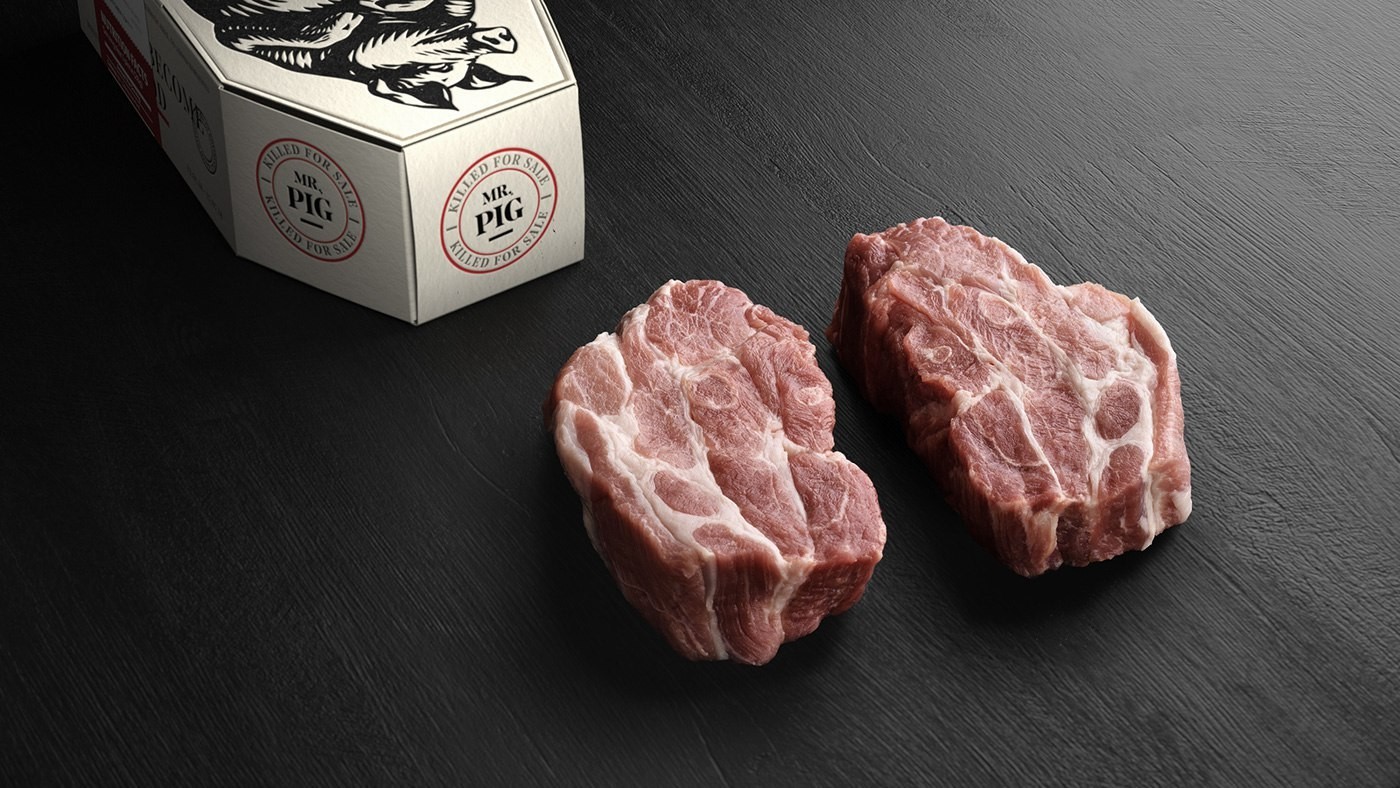 When the packaging design for meat is developed by a vegan. - Meat, Design, Vegan, Interesting, Advertising, Marketing, Longpost