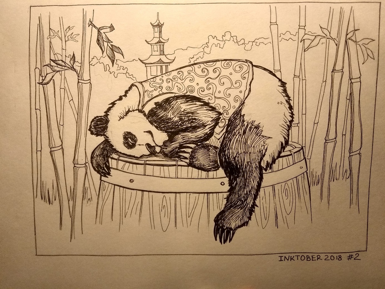 Through the pages of Inktober - My, Inktober, Drawing, Sketch, Longpost, Animals, Creatures