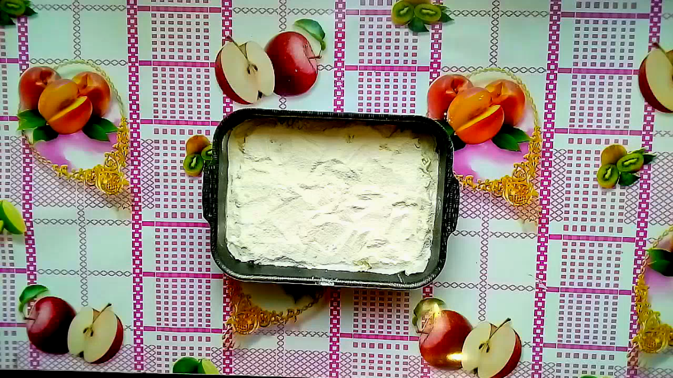 Bulk pie with apples - My, Cooking, Pie, Apples, Bakery products, Dessert, Sweets, Recipe, Video, Longpost