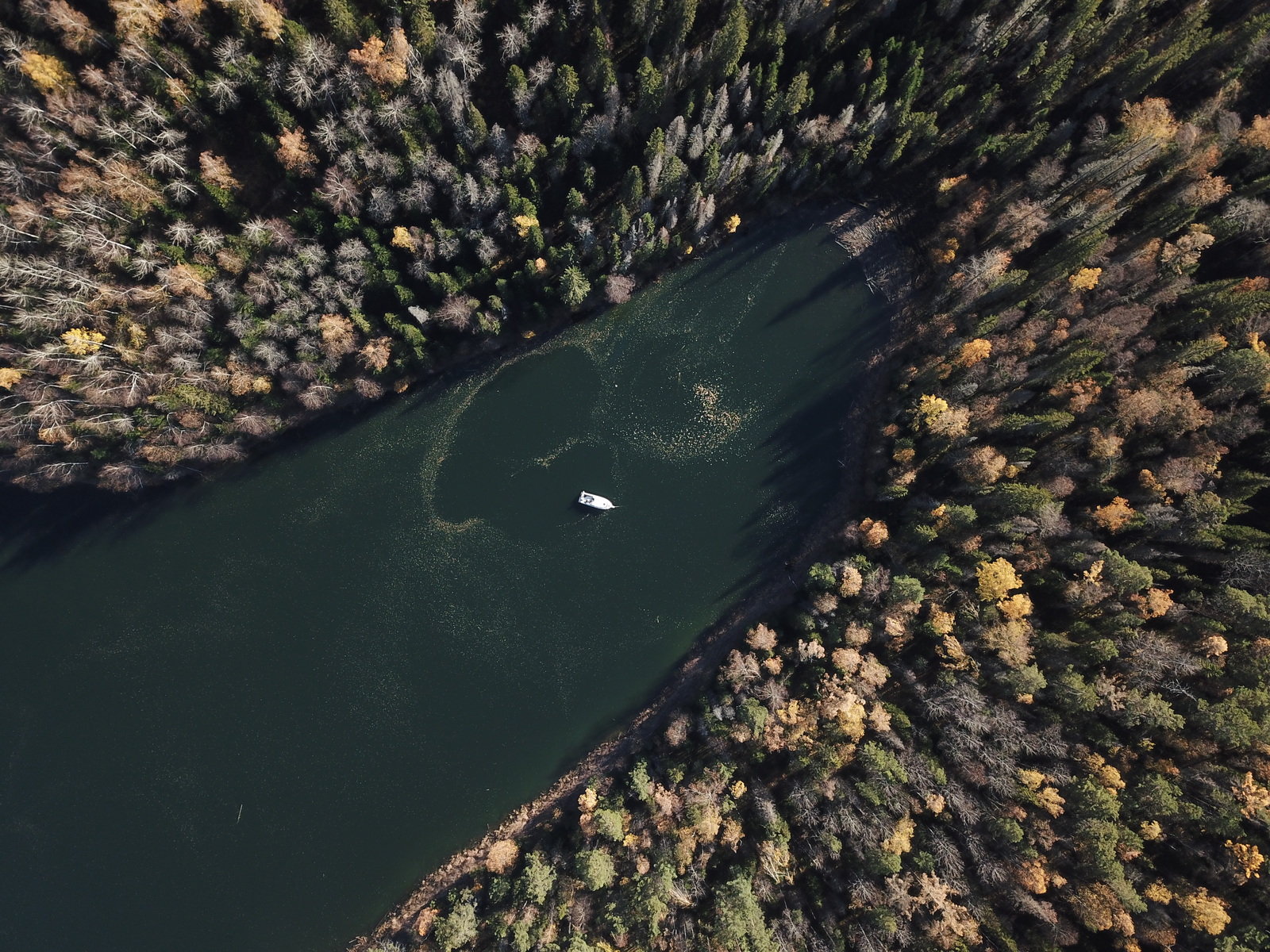 Summer is everything - My, Krasnoyarsk Reservoir, , DJI Mavic PRO, Water motors, Autumn, The photo