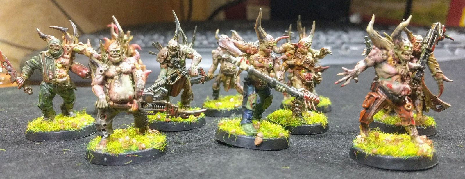 Я докрасил - Моё, Warhammer 40k, Покраска миниатюр, Death Guard, Нургл, Plague marine, Poxwalkers, Длиннопост