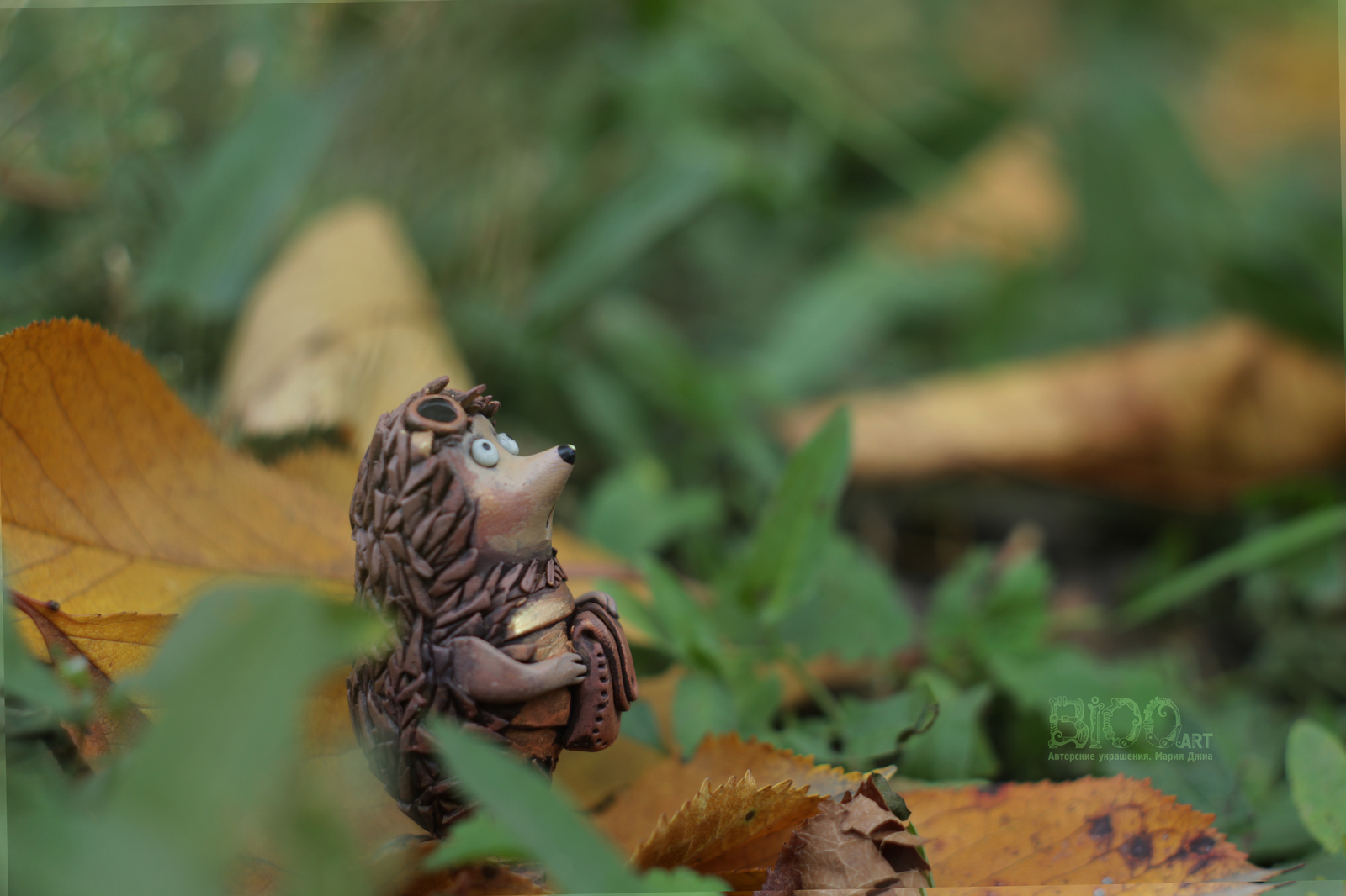 Figurine of the Hedgehog in the fog, steampunk stylization. - My, Hedgehog in the fog, Hedgehog, , Polymer clay, Longpost