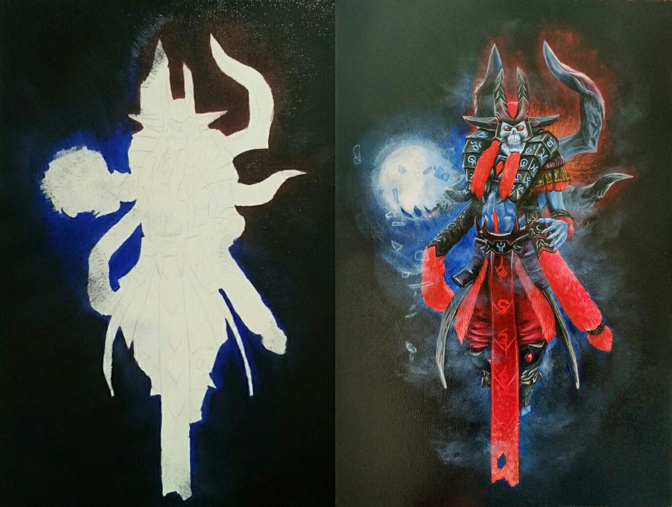 Lich - My, Lich, Drawing, Dota 2, Oil painting, Longpost