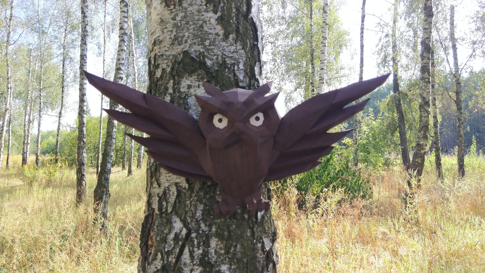 Friday mine :) - My, Papercraft, Pepakura, Handmade, Owl, Video, Longpost