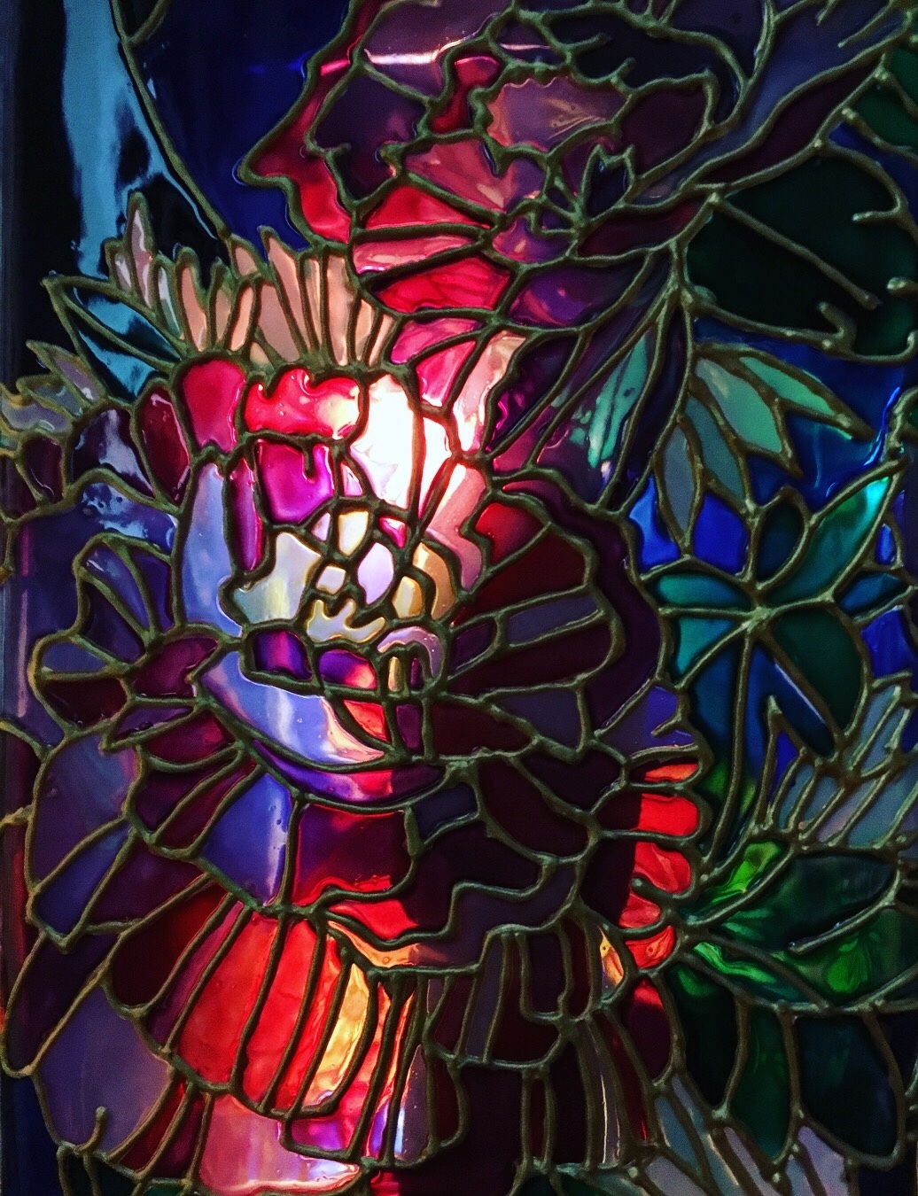 Colored glass - My, stained glass painting, Painting on glass, Stained glass, , Art, Artist, Лампа, Longpost