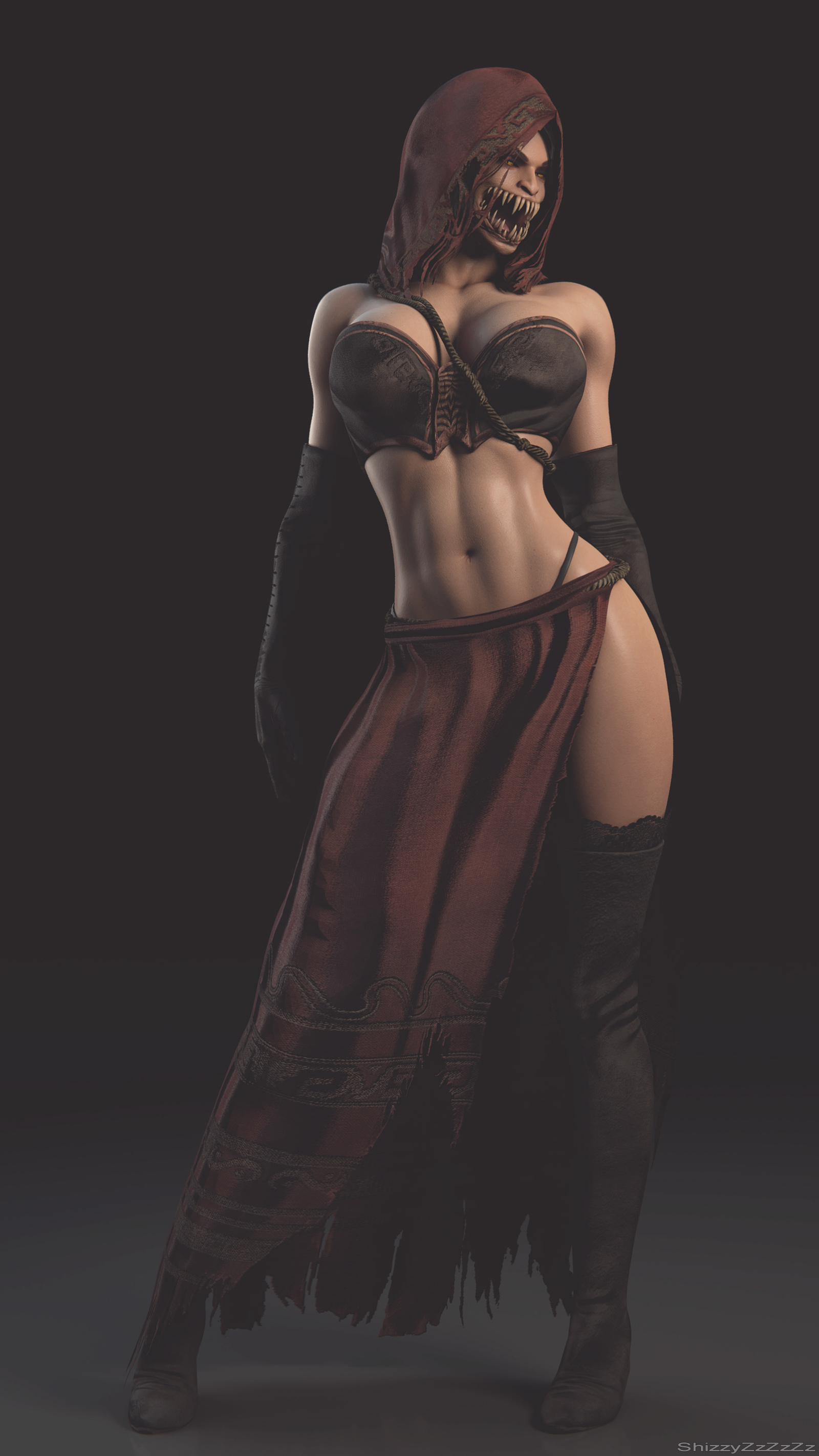 Милина и Шива от ShizzyZzZzZzART - NSFW, Shizzyzzzzzz, Mortal Kombat, Monster Girl, Sheeva, Mileena, Шива, Милина, 3D моделирование, Длиннопост