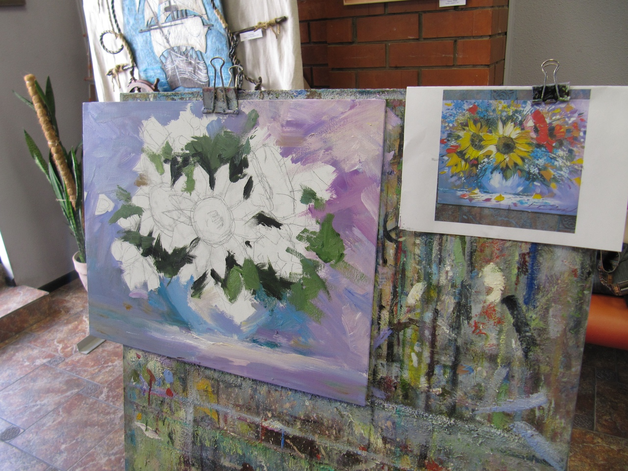 Pictures in stages. /7 - My, Gallery, Butter, Canvas, Oil painting, Barnaul, Parcel post, Longpost