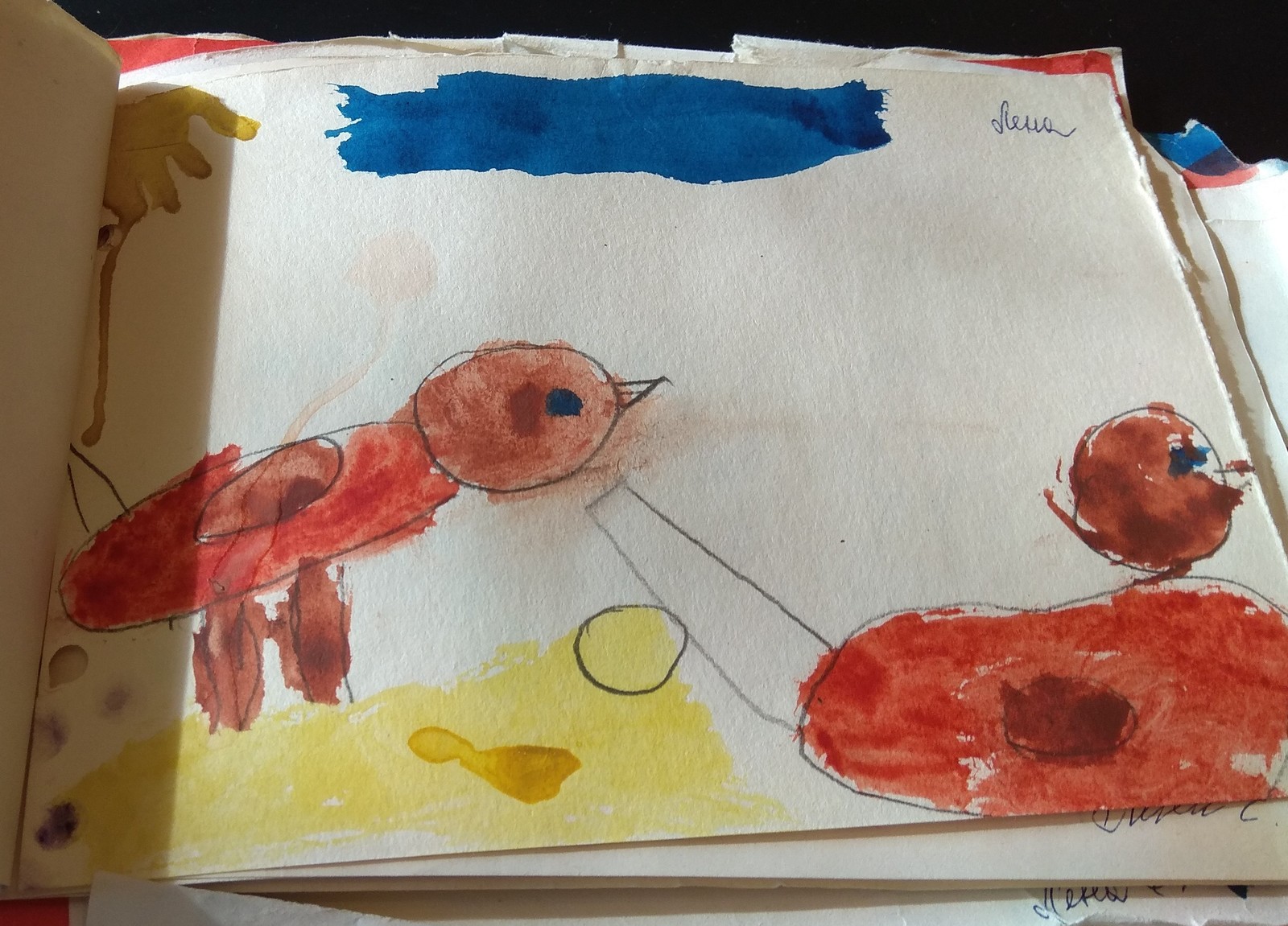 My children's drawings. - My, Kindergarten, Children's drawings, Longpost, Memories