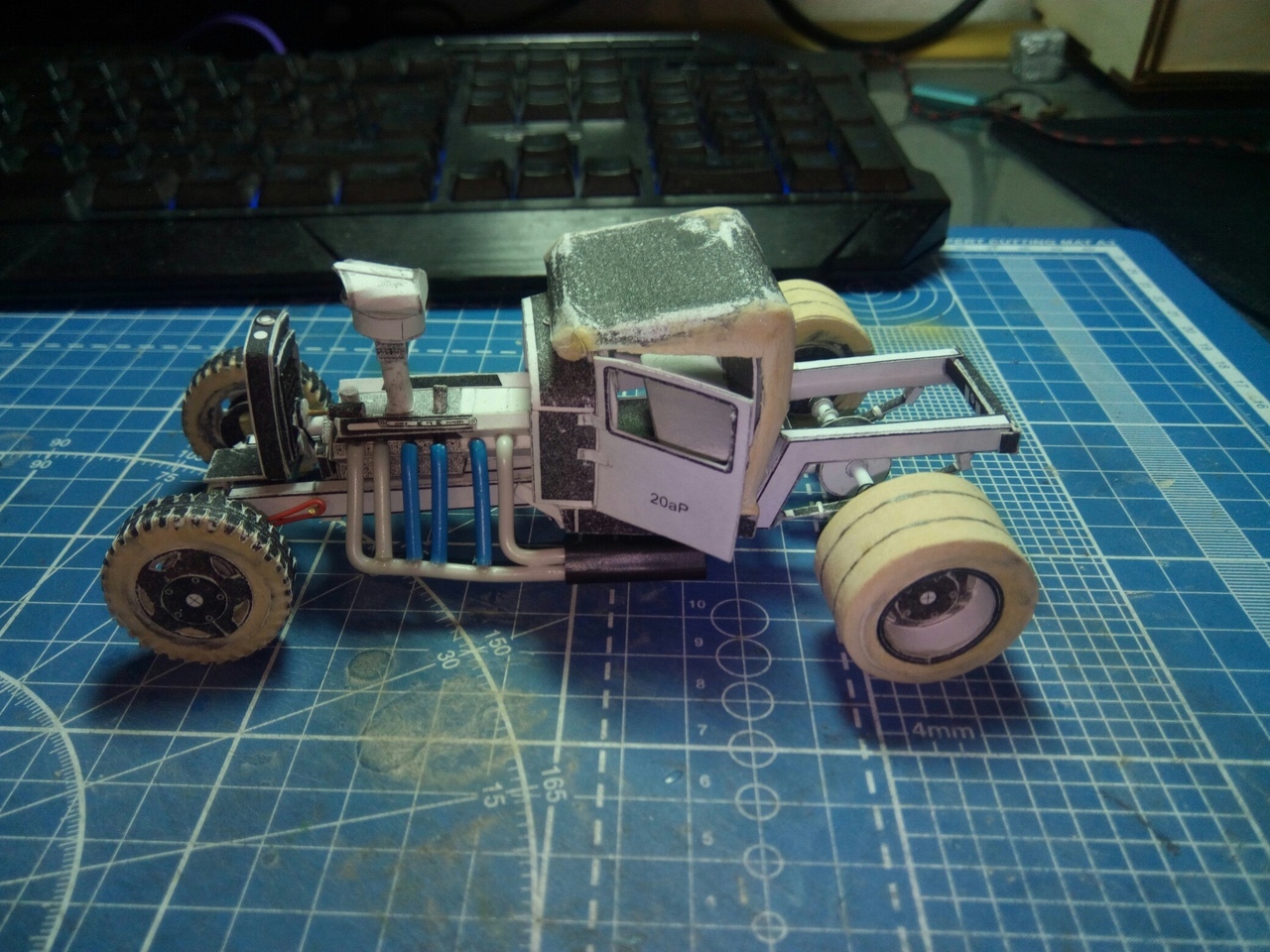 HOT-ROD from GAZ-AA lorry - My, Longpost, Paper modeling, Modeling, Hot Rod, , Papercraft, Gaz-Aa