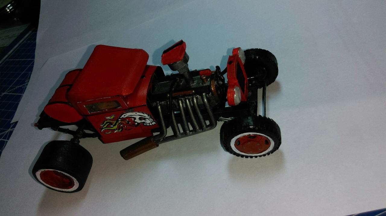 HOT-ROD from GAZ-AA lorry - My, Longpost, Paper modeling, Modeling, Hot Rod, , Papercraft, Gaz-Aa