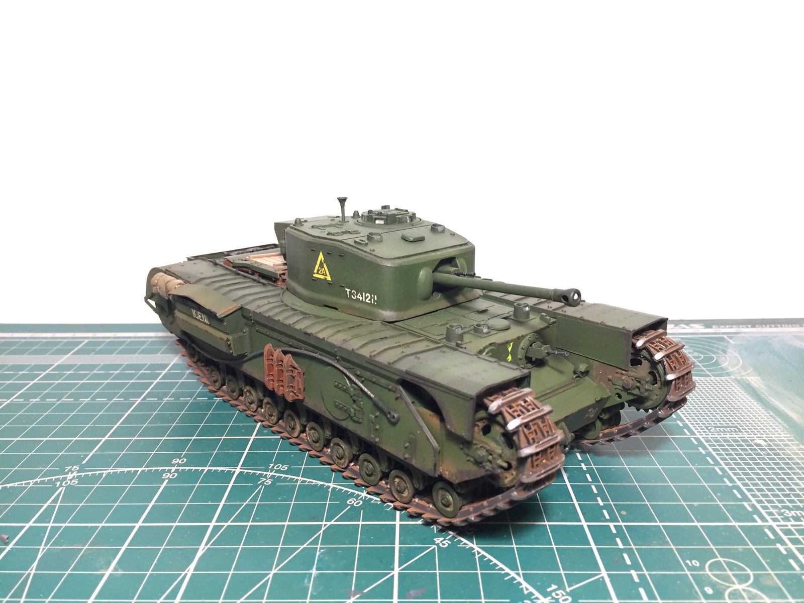 Churchill VII by Tamiya in 1:35 scale - My, , Tamiya, BTT, The Second World War, 1:35, Stand modeling, Painting, Great Britain, Longpost