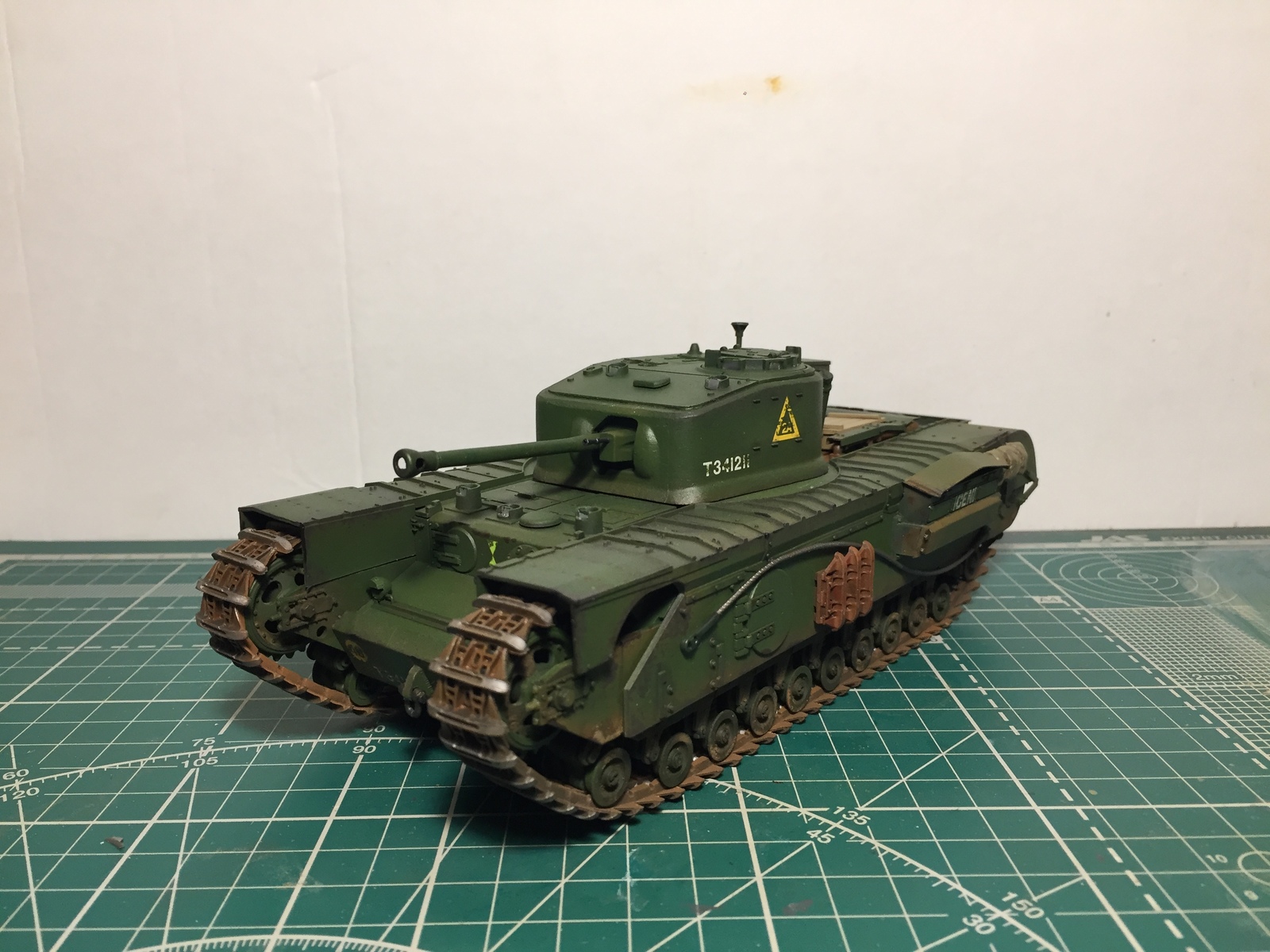 Churchill VII by Tamiya in 1:35 scale - My, , Tamiya, BTT, The Second World War, 1:35, Stand modeling, Painting, Great Britain, Longpost