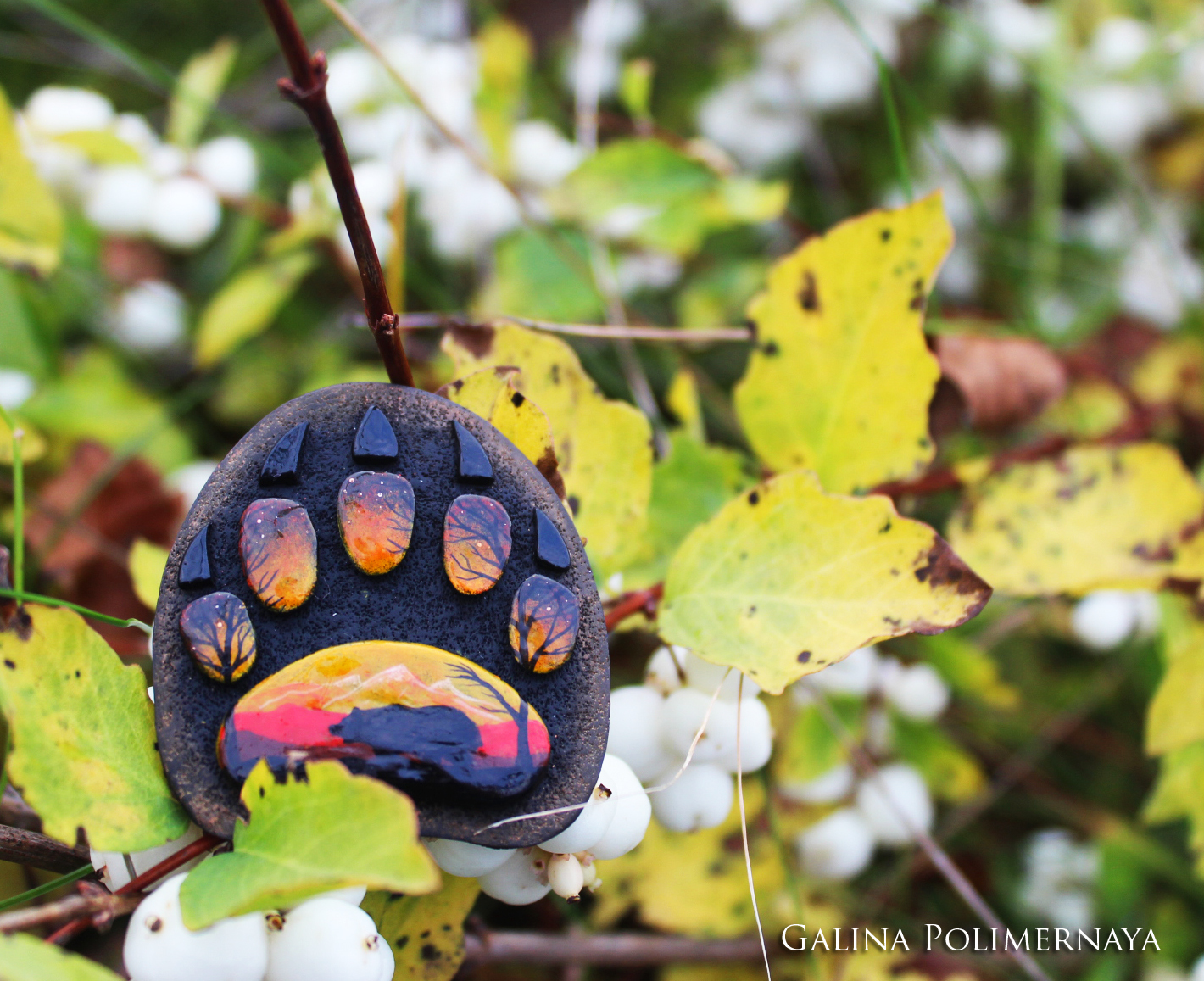 Series of brooches with animal tracks - My, Handmade, Brooch, Fox, The Bears, Handmade, Needlework without process, Wolf, Polymer clay, Longpost