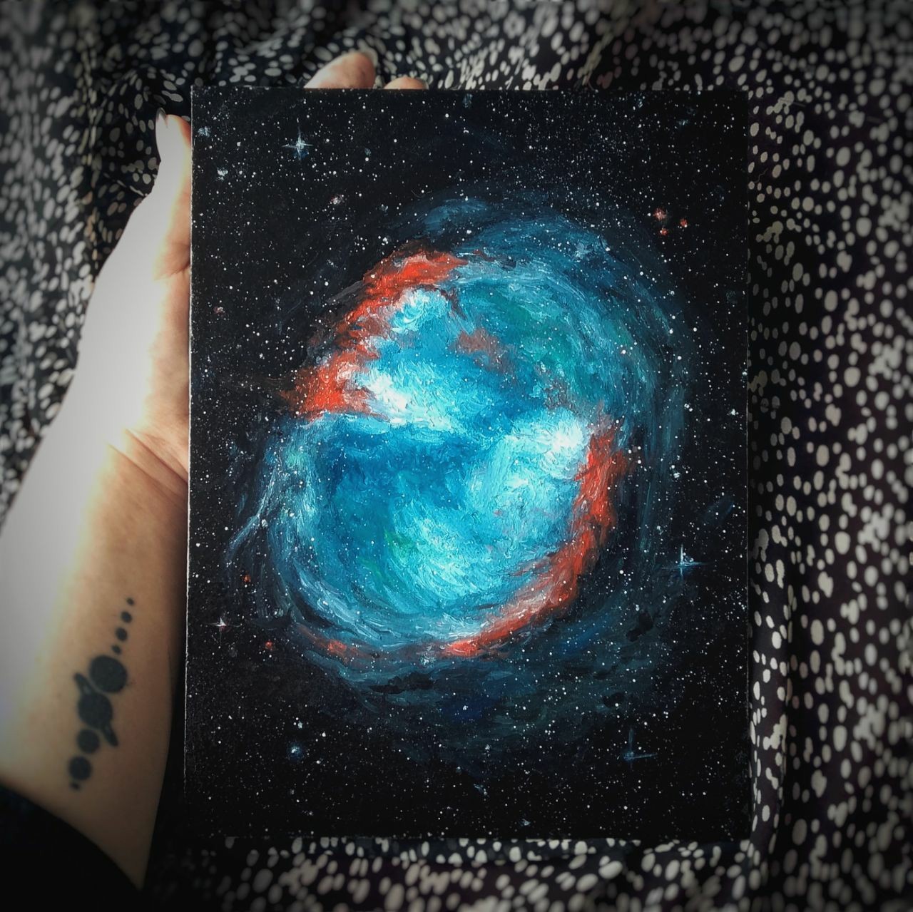 Nebula M27 (Туманность Гантель) - Моё, Katie Shapo, Космос, M27, Туманность, Арт