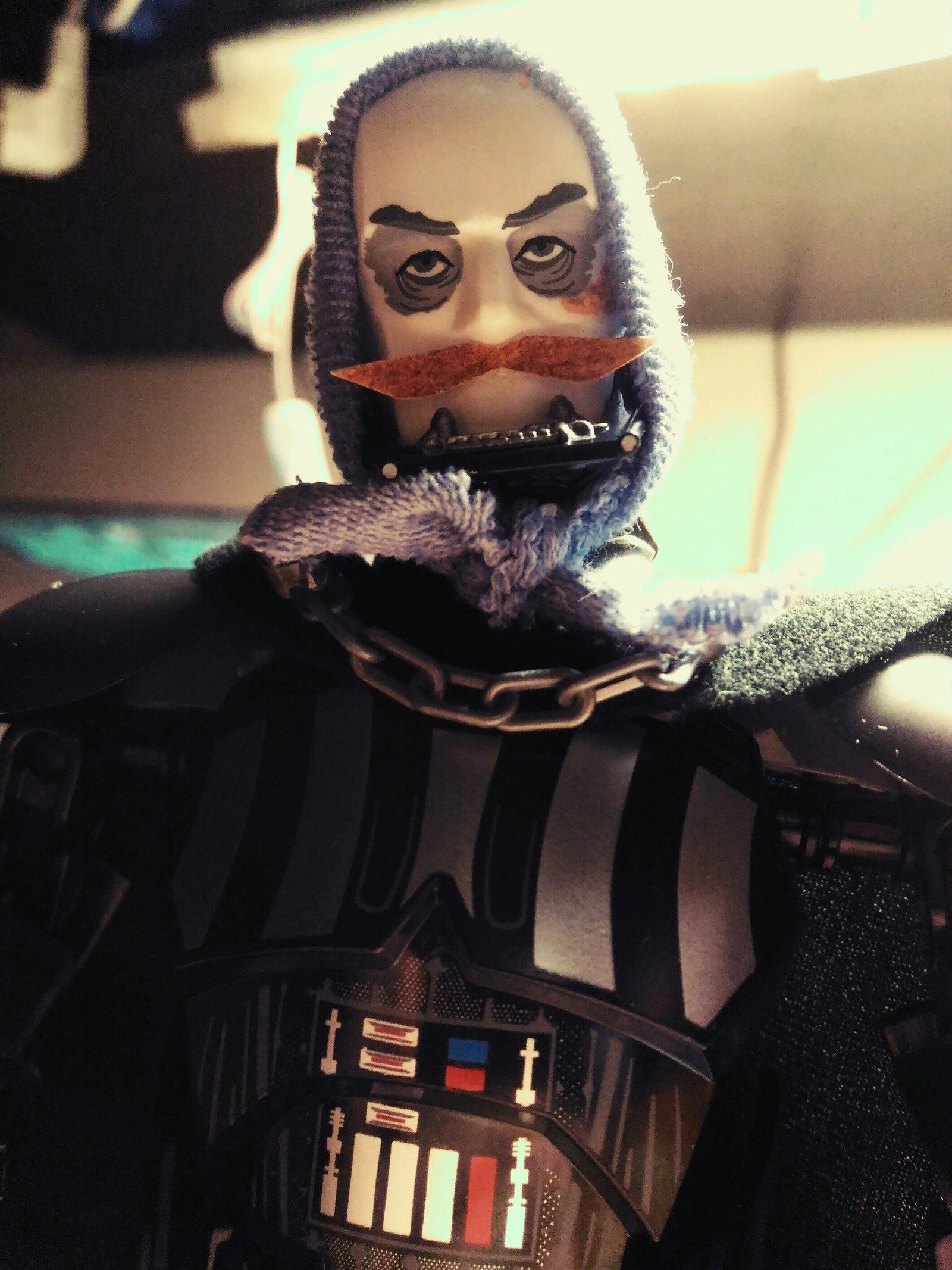 When the father was called to school ..)) - My, Longpost, Darth vader, Усы, Mobile photography, Severity, Lego star wars