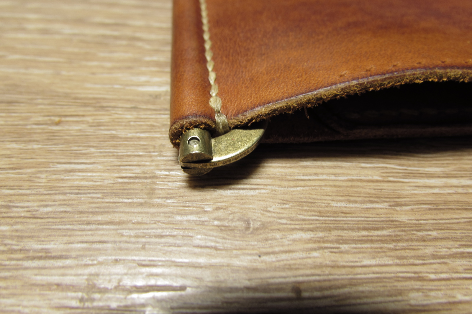 Just a bill holder - My, , , , Leather, Leather craft, Longpost, Needlework with process, Money clip