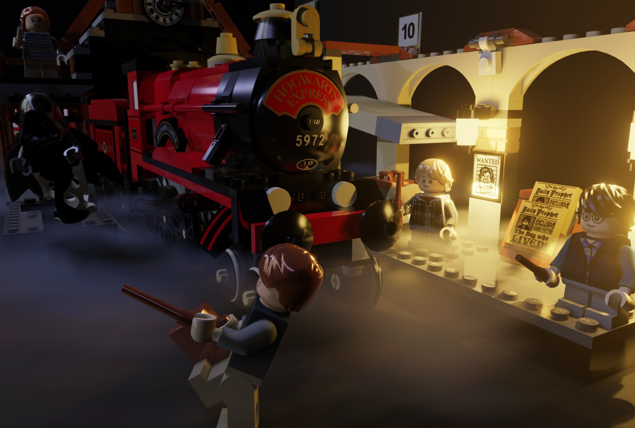 Lego Hogwarts Express - My, Lego, Harry Potter, Blender