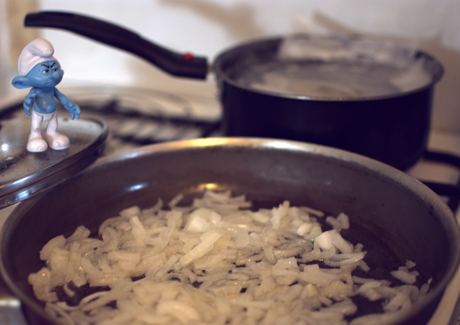 Smurf and PEPPERS. - My, The smurfs, Cook at home, , Cooking, Photographer, Stuffing, Macro photography, Longpost