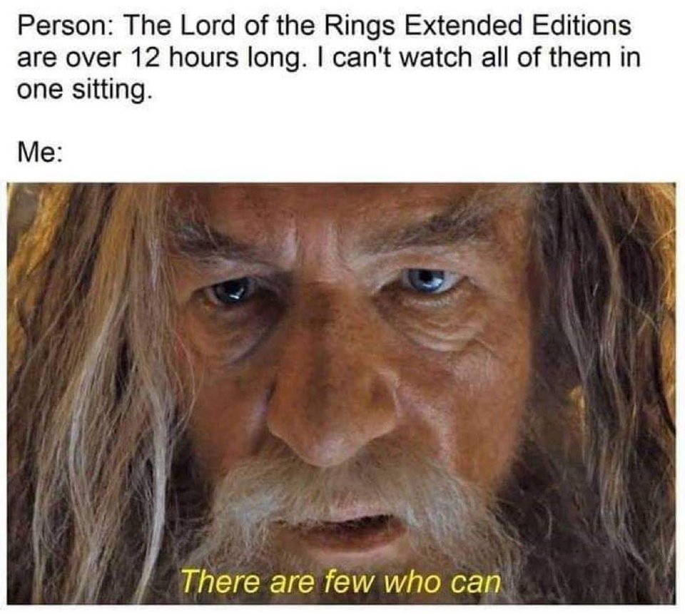 12 hours of Lord of the Rings - Lord of the Rings, Gandalf, Director's Cut, Reddit, Translation