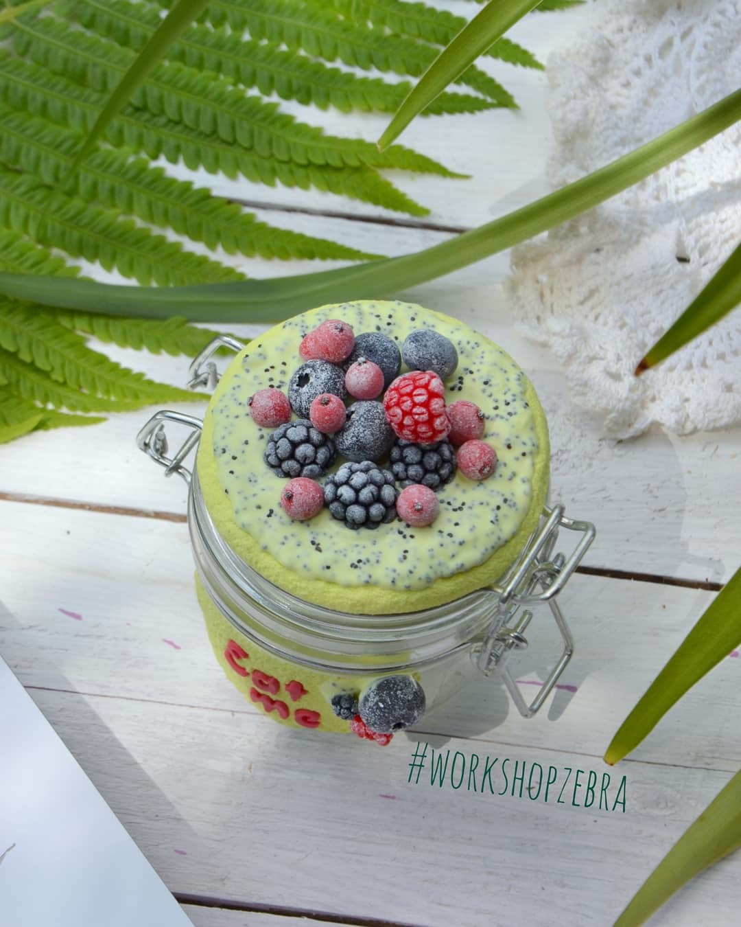 Delicious storage jar - My, Needlework without process, With your own hands, Polymer clay, , Workshop Zebra, Лепка, Handmade, Berries, Longpost