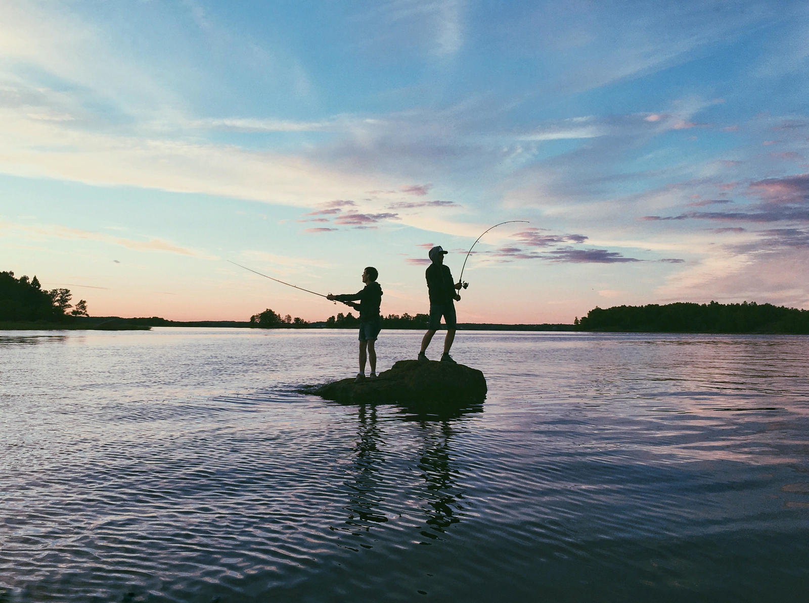 summer fishing - My, Vyborg, Sunset, The Gulf of Finland, Fishing, The bay, Nature