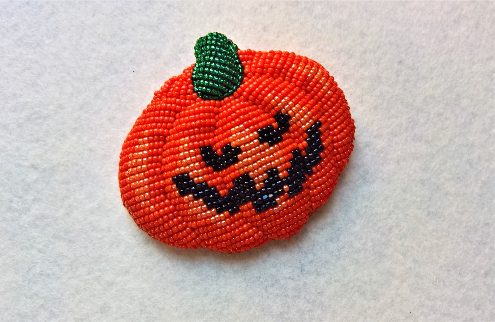 Autumn. - My, Beads, Beadwork, Needlework, Brooch, Autumn, Longpost