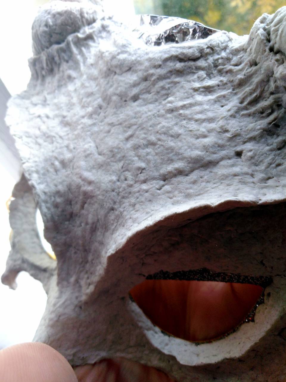 Autumn, boredom and papier-mache. - My, Papier mache, Mask, Needlework with process, Halloween, Longpost