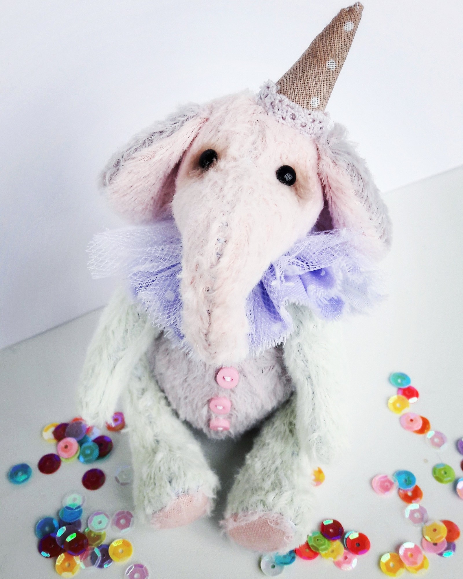 I sewed a new elephant, it turned out to be a very cute baby - My, Creation, Elephants, Hobby, Interesting, Teddy bear