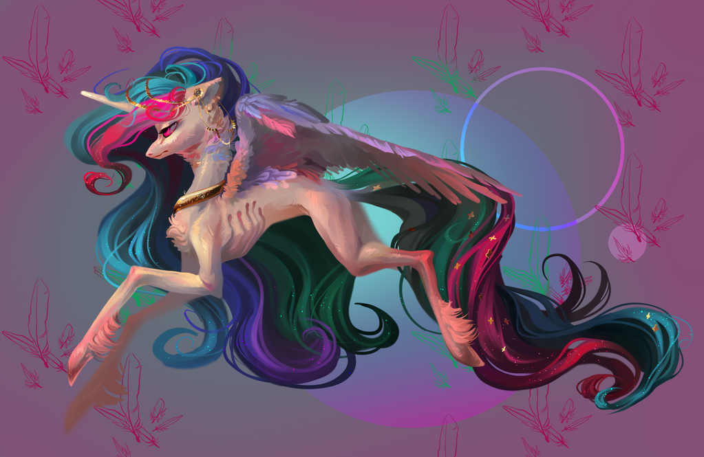 Celestia - My little pony, Princess celestia, PonyArt, Anorexia, Yanchek