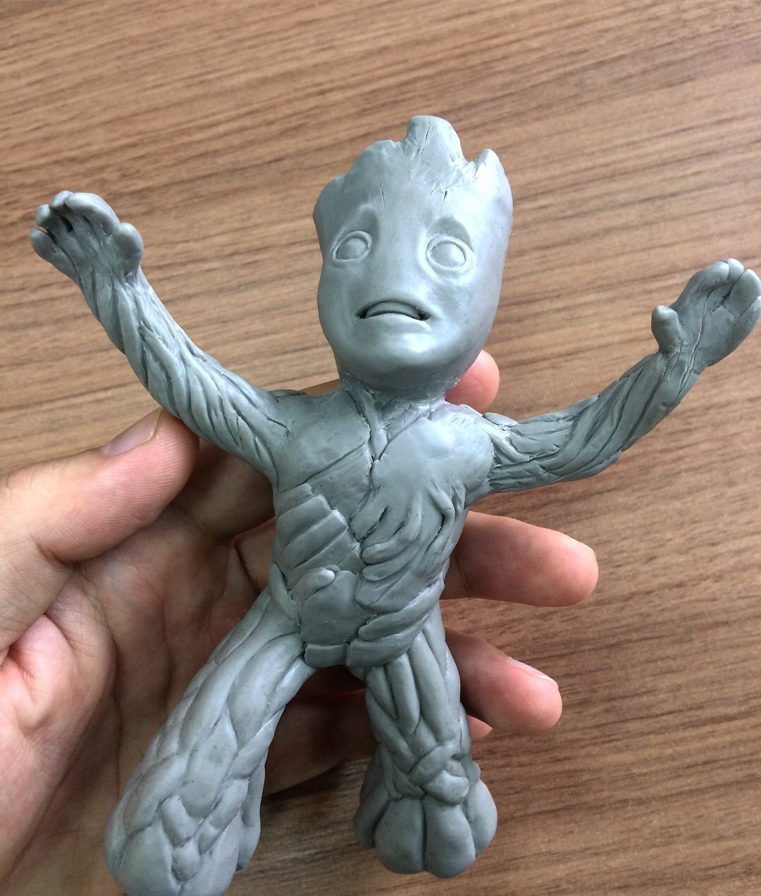 How I sculpted Baby Groot - My, Groot, , Лепка, Guardians of the Galaxy, Guardians of the Galaxy Vol. 2, Comics, Marvel, , Longpost