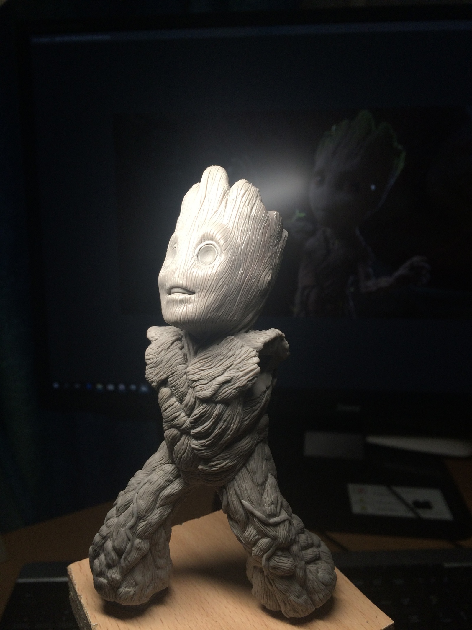 How I sculpted Baby Groot - My, Groot, , Лепка, Guardians of the Galaxy, Guardians of the Galaxy Vol. 2, Comics, Marvel, , Longpost