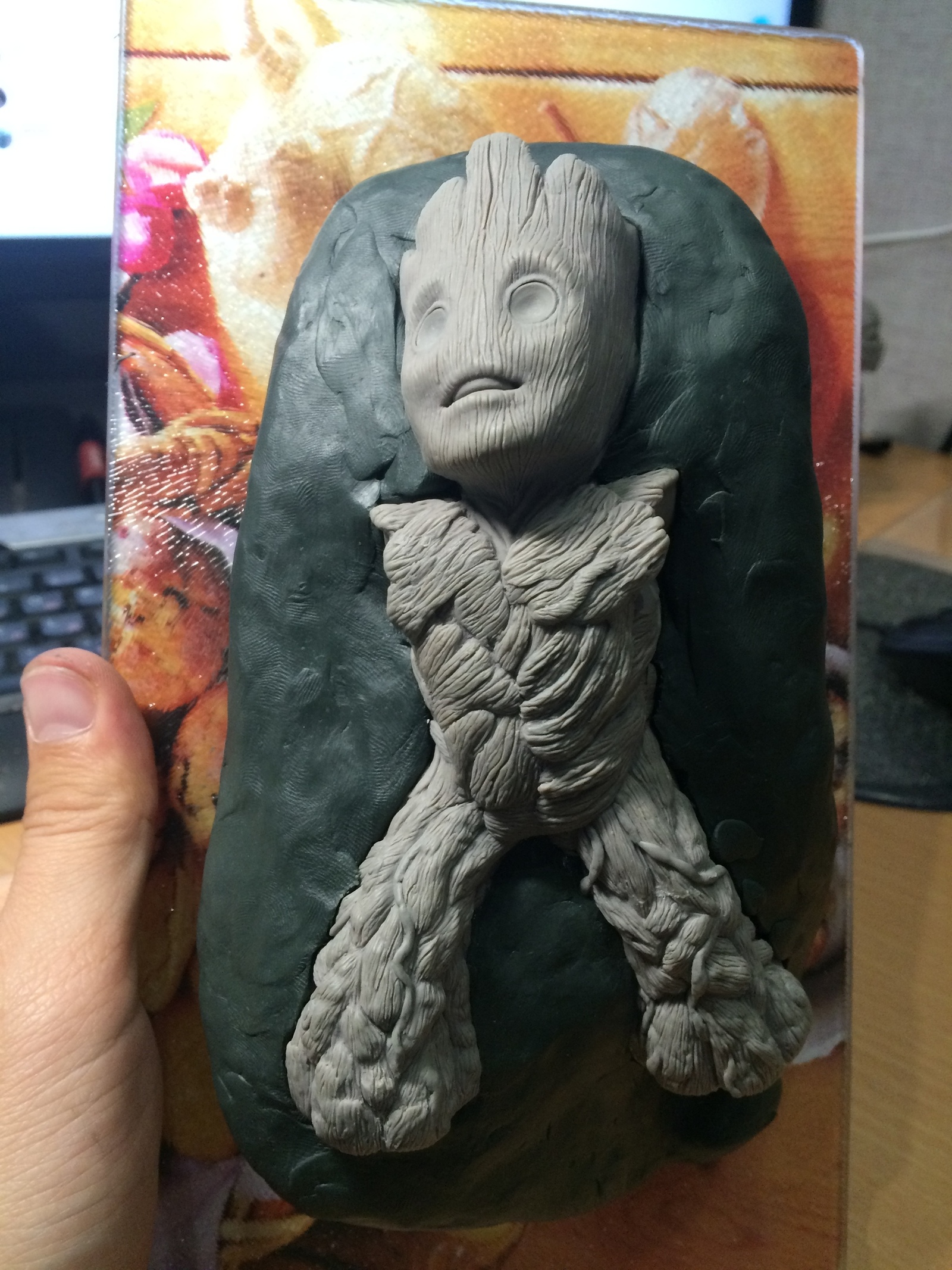 How I sculpted Baby Groot - My, Groot, , Лепка, Guardians of the Galaxy, Guardians of the Galaxy Vol. 2, Comics, Marvel, , Longpost