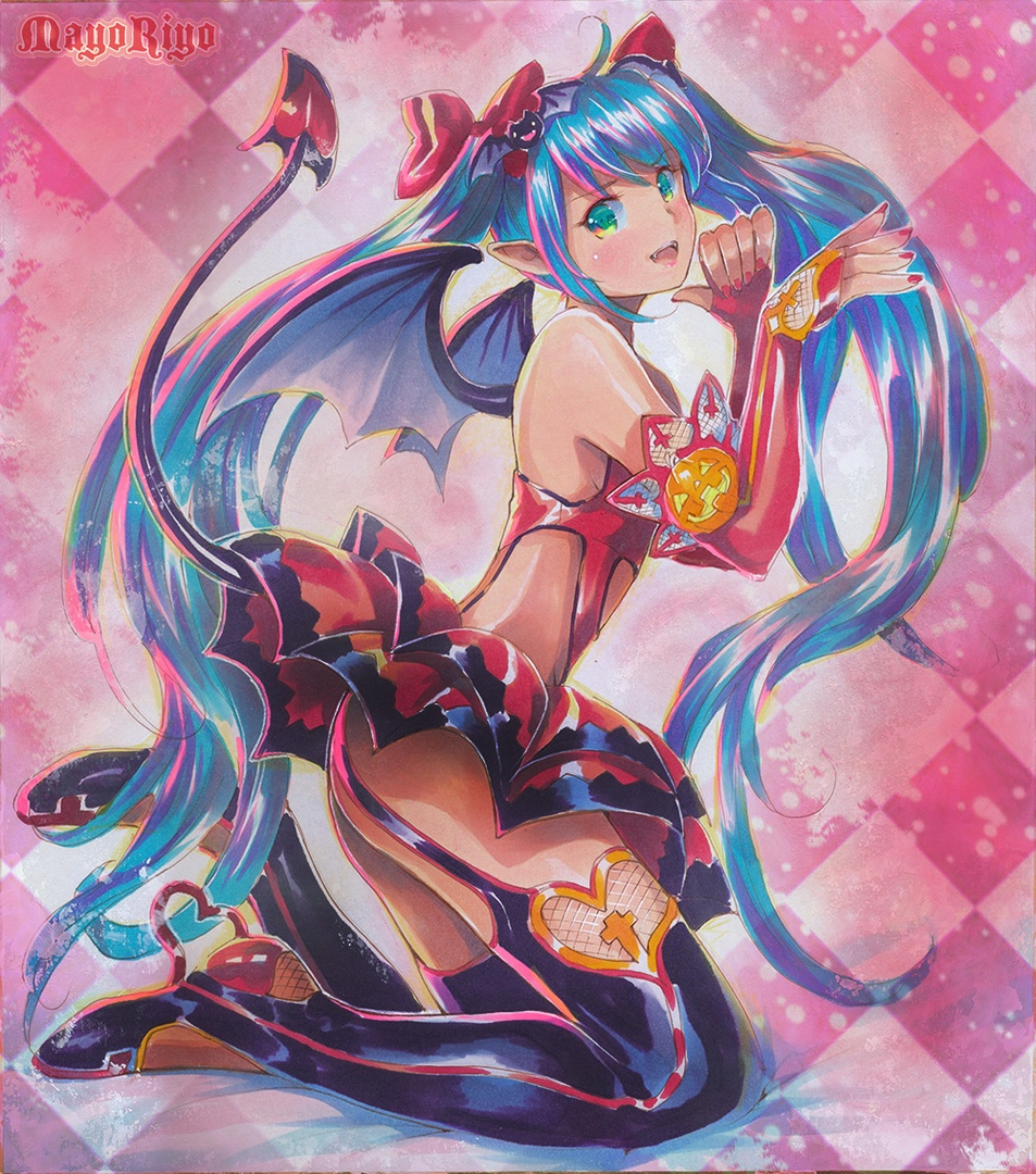 I would give anything to such a succubus - Anime art, , Vocaloid, Not anime, Hatsune Miku, Anime