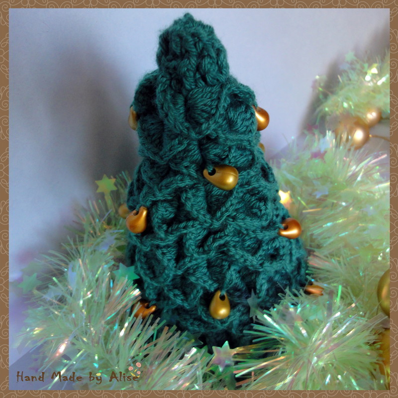 Herringbone - green needles - My, Handmade, , Christmas trees, Knitting, Crochet, New Year, Christmas, Longpost