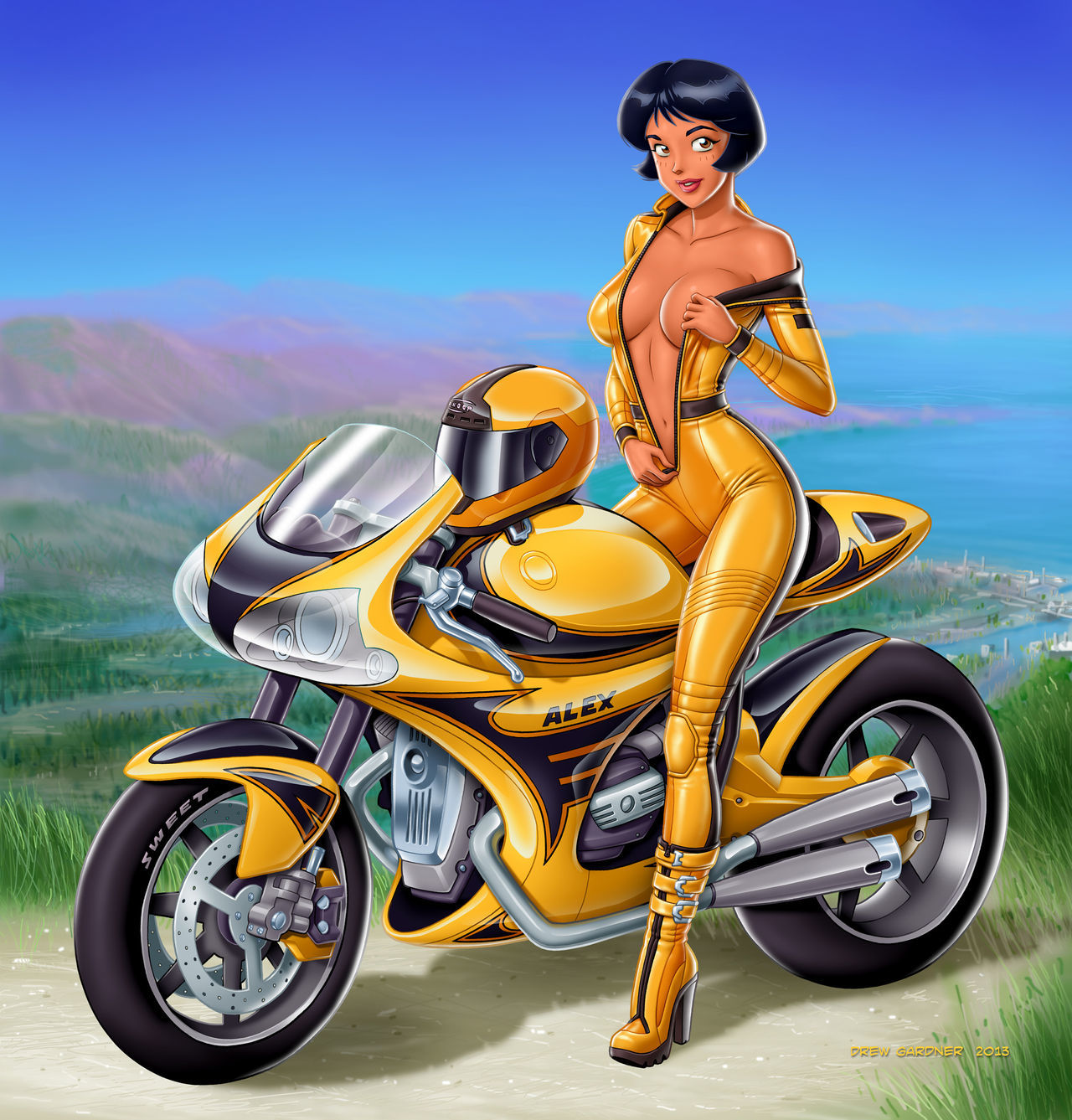 Chicks and Cycles - Anime art, A selection, Motorcycles, Drawing, Moto, Longpost