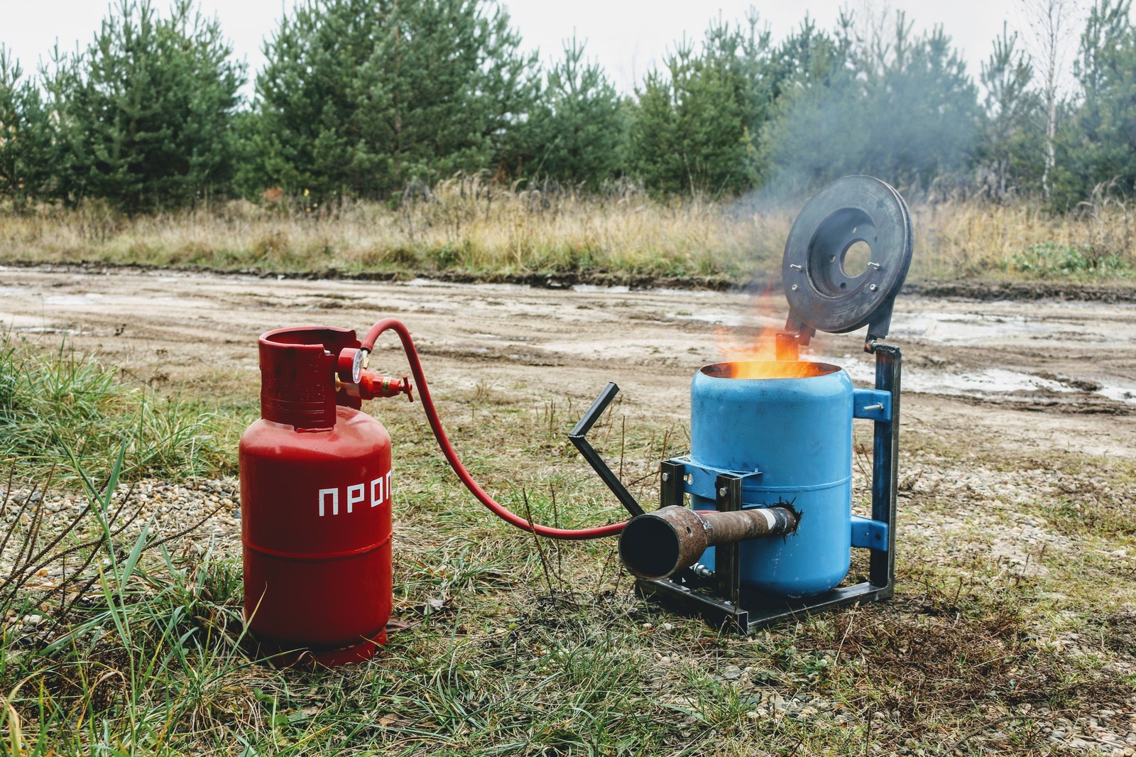 Coffee on a portable fusion oven. - My, Longpost, Smelter, Coffee, With your own hands, Bugle