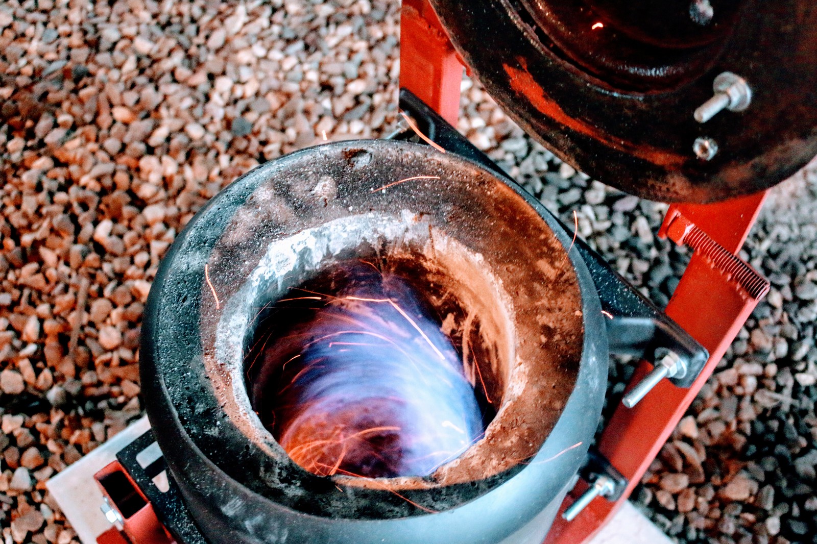 Coffee on a portable fusion oven. - My, Longpost, Smelter, Coffee, With your own hands, Bugle