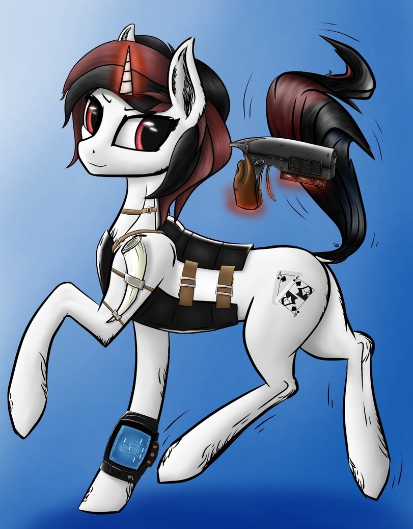 Black Jack - My little pony, Fallout: Equestria, Foe: Project Horizons, Blackjack MLP, Original character, Art, MLP Blackjack