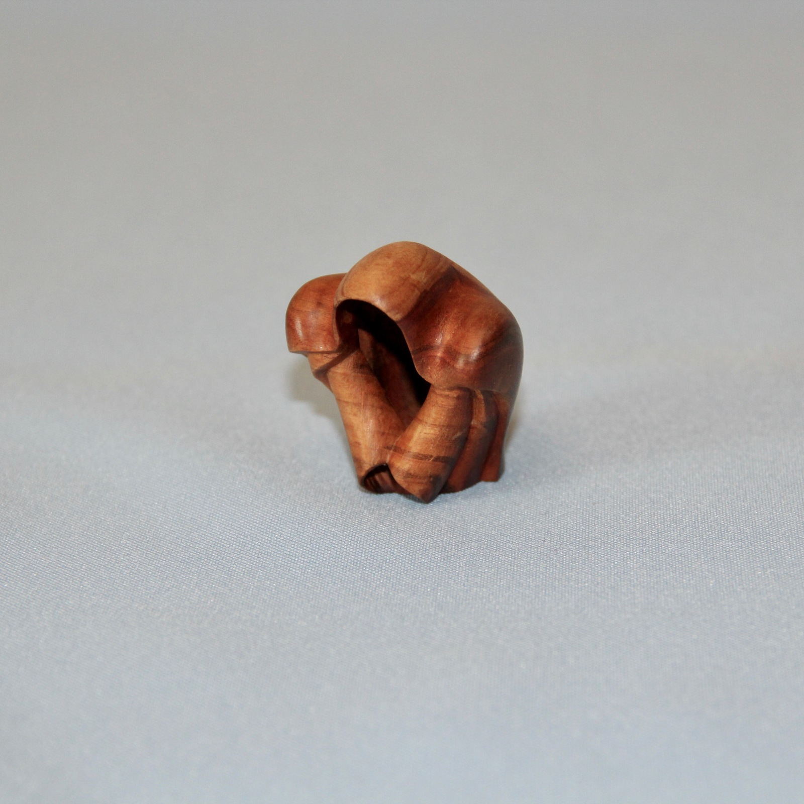 Netsuke #35 Yurei – Phantom of darkness - My, Netsuke, Wood carving, Thread, Miniature, Needlework without process, Longpost