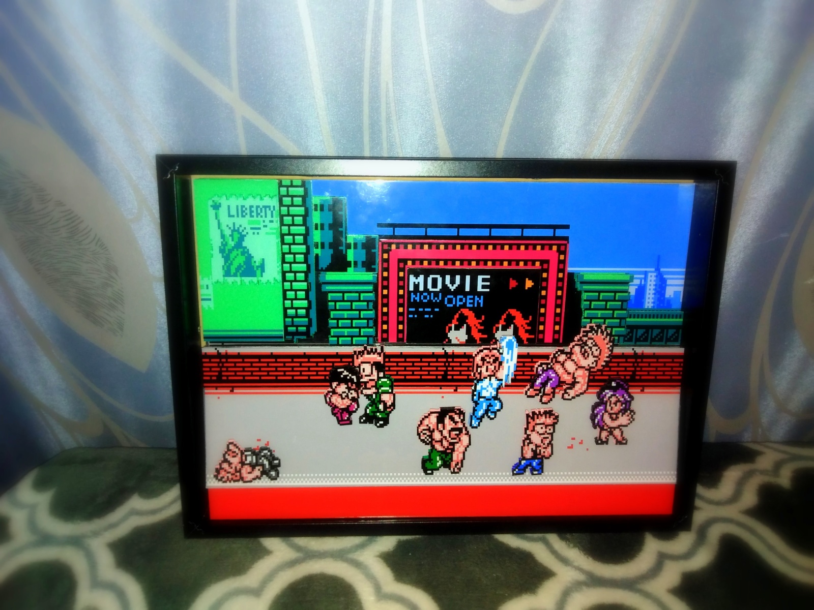 Diorama based on the game Mighty Final Fight on NES - My, Diorama, Nes, Mighty final fight, Pixel Art, With your own hands, Computer games, Longpost